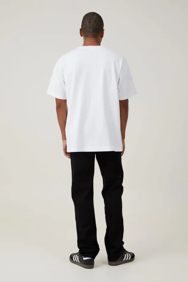 Men Jeans Cotton On Regular Straight Jean Pitch Black