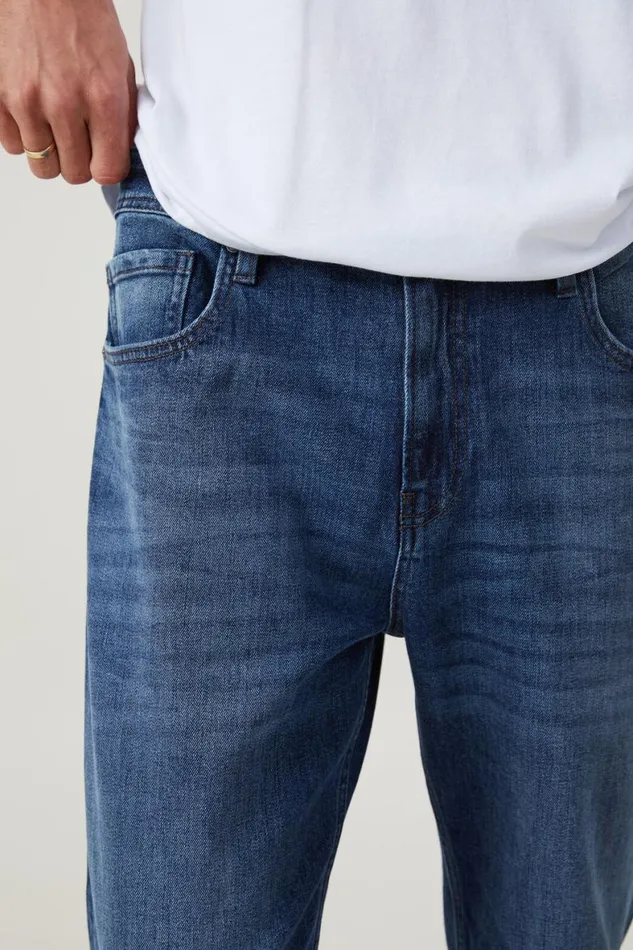 Men Jeans Cotton On Relaxed Tapered Jean Backyard Blue