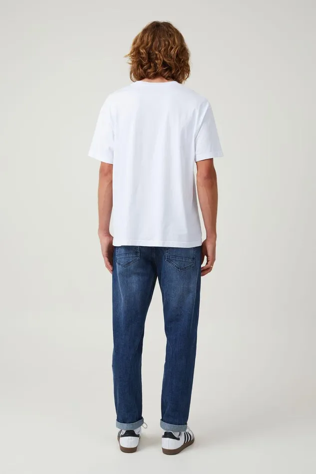 Men Jeans Cotton On Relaxed Tapered Jean Backyard Blue