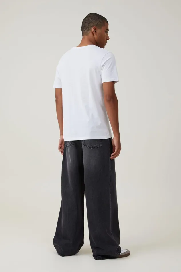 Men Jeans Cotton On Super Baggy Jean Y2k Washed Black
