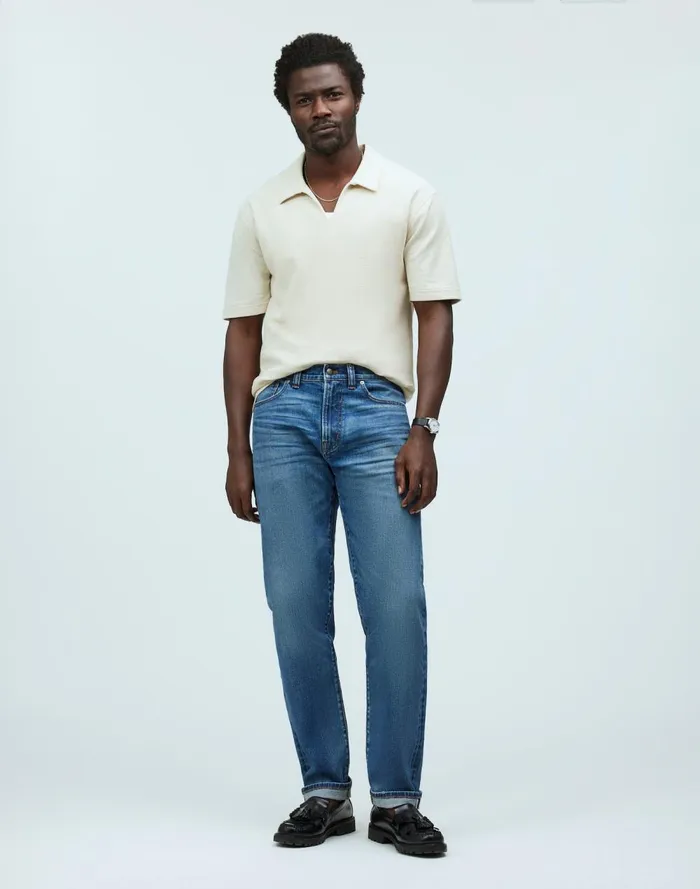Men Jeans Madewell Relaxed Taper Stretch Selvedge Jeans In Barrington Wash Barrington Wash Men Jeans Madewell Relaxed Taper Stretch Selvedge Jeans In Barrington Wash Barrington Wash