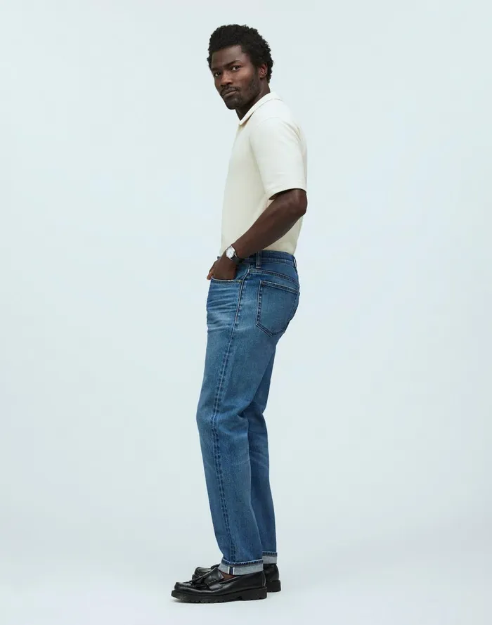 Men Jeans Madewell Relaxed Taper Stretch Selvedge Jeans In Barrington Wash Barrington Wash