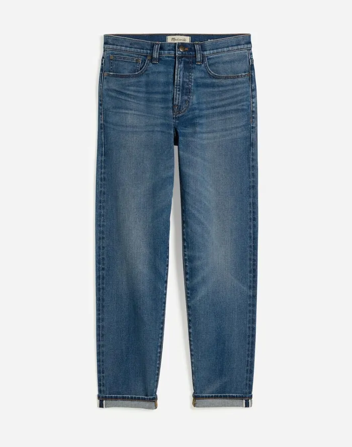 Men Jeans Madewell Relaxed Taper Stretch Selvedge Jeans In Barrington Wash Barrington Wash