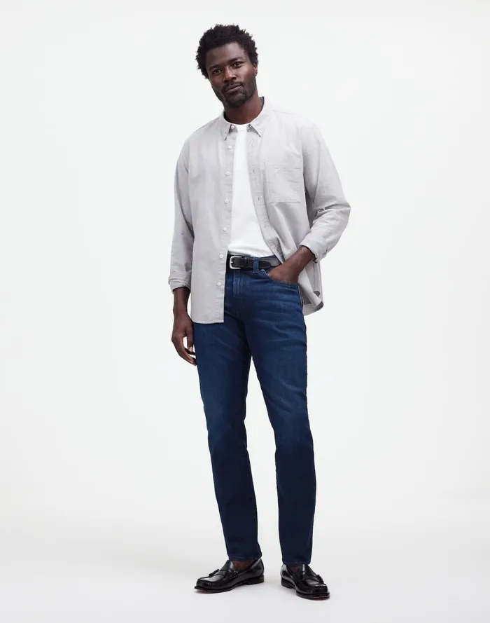 Men Jeans Madewell Slim Jeans Airy Stretch Denim Edition Locust Wash