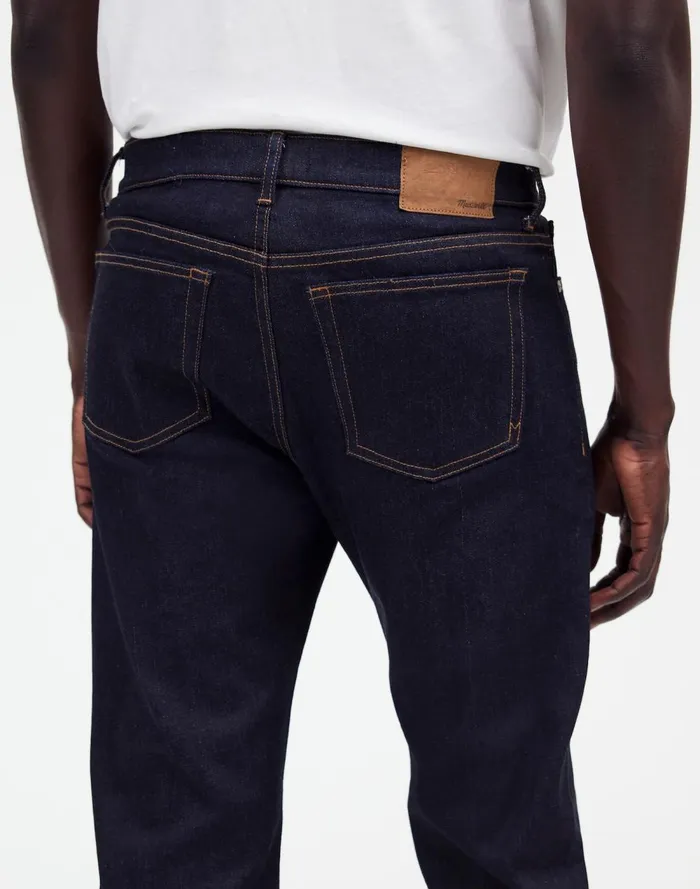Men Jeans Madewell The 1991 StraightLeg Stretch Selvedge Jean Rinse