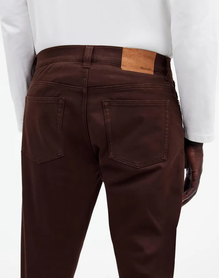Men Jeans Madewell The Athletic Allday Slim Pant Dark Carob