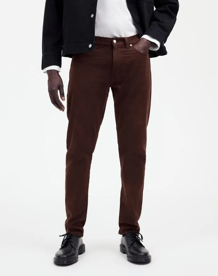 Men Jeans Madewell The Athletic Allday Slim Pant Dark Carob