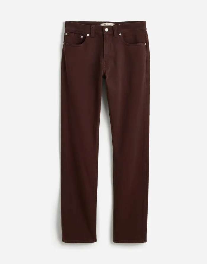 Men Jeans Madewell The Athletic Allday Slim Pant Dark Carob