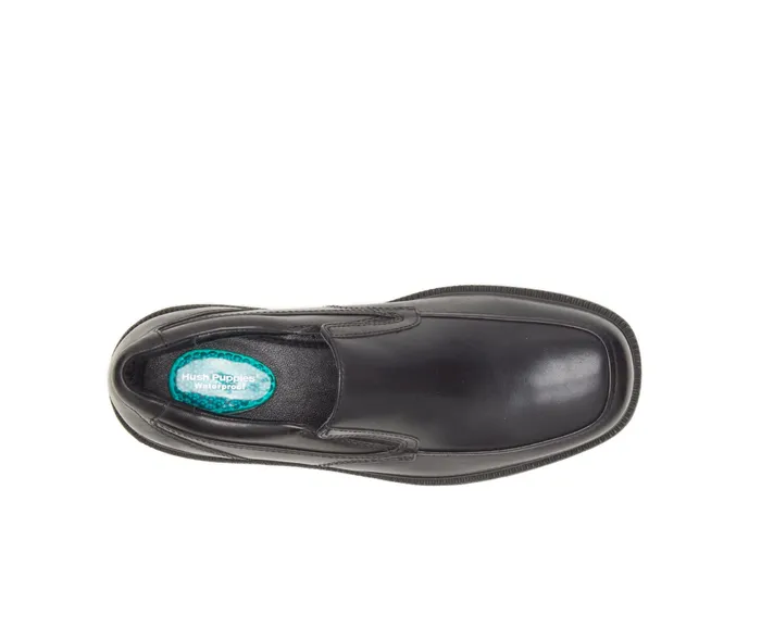 Men Leverage Black Leather Walking Shoes Hush Puppies Men Leverage Black Leather Walking Shoes Hush Puppies