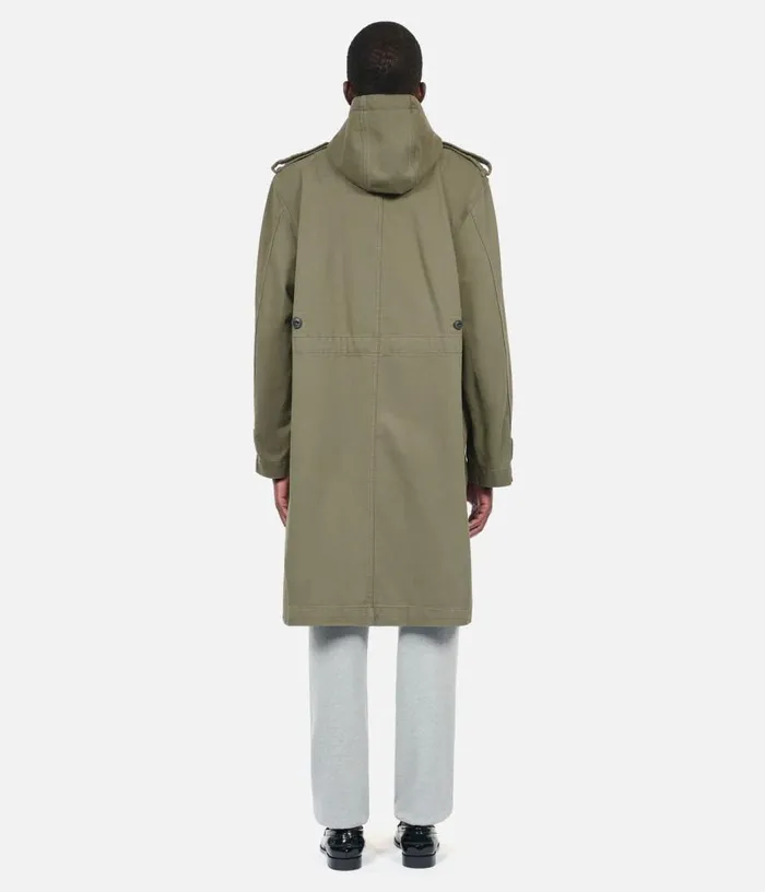 Men Long Khaki Hooded Parka THE KOOPLES Coats and Jackets