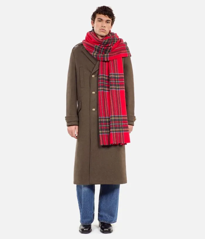 Men Long Khaki Officerstyle Coat THE KOOPLES Coats and Jackets