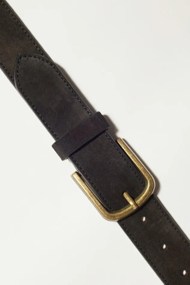 Men Lucky Brand Belts Suede Belt Black