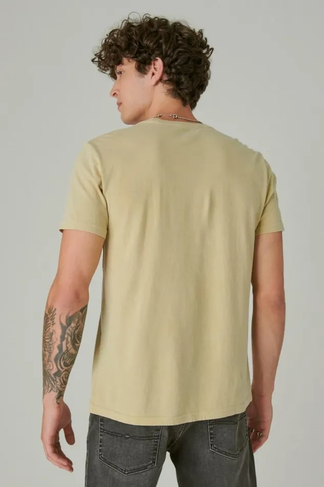 Men Lucky Brand Graphic Tees Bowie Photo Pale Khaki