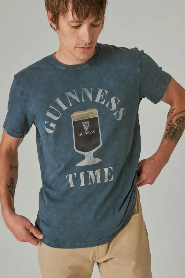 Men Lucky Brand Graphic Tees Guinness Time Tee Midnight Navy