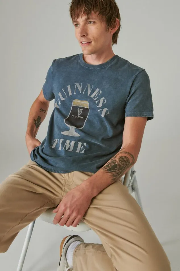 Men Lucky Brand Graphic Tees Guinness Time Tee Midnight Navy