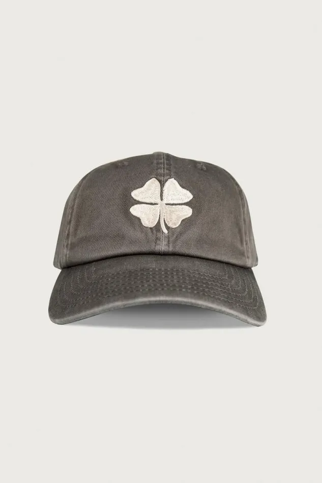 Men Lucky Brand Hats Lucky Clover Baseball Hat Open Grey