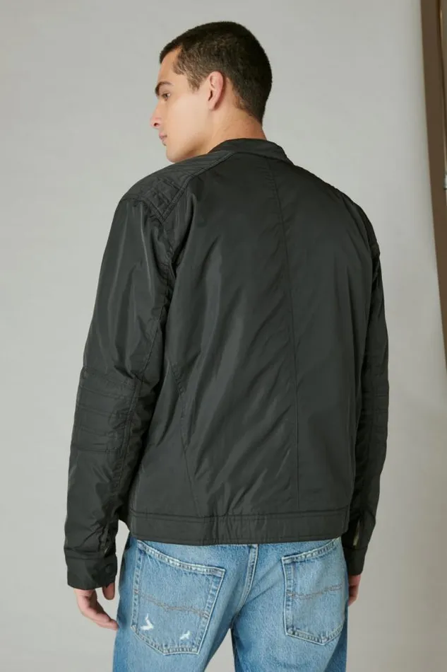 Men Lucky Brand Jackets and Outerwear Nylon Bonneville Jacket Jet Black