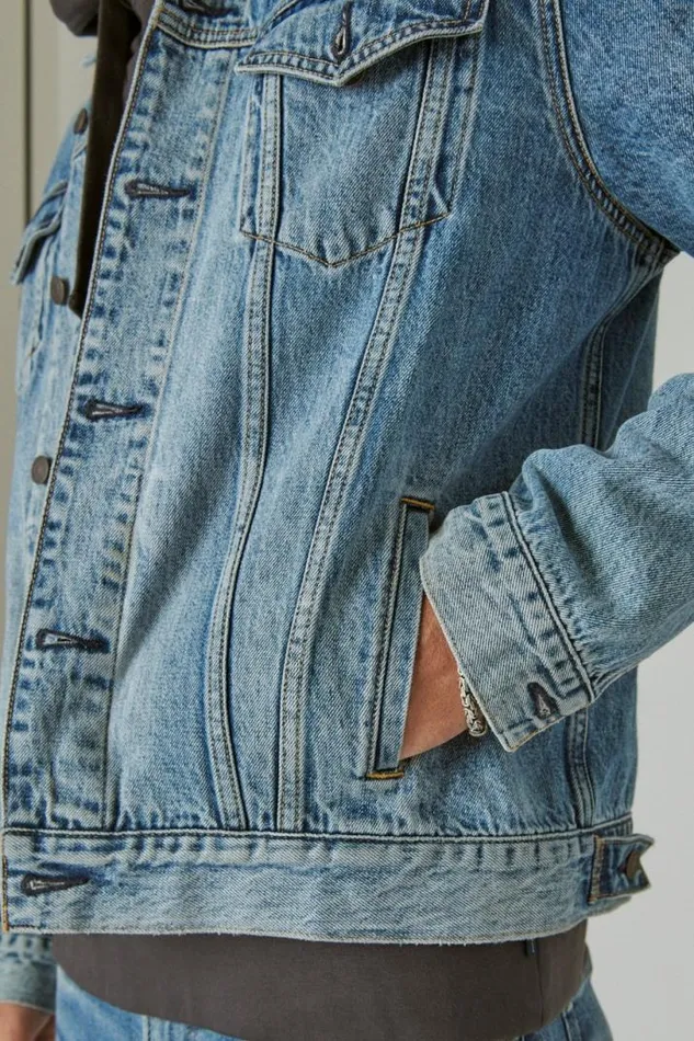 Men Lucky Brand Jackets and Outerwear The Denim Trucker Jacket Golden Dale