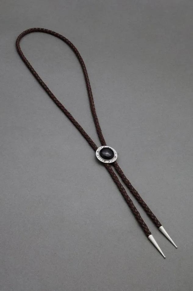 Men Lucky Brand Jewelry Bolo Tie Silver
