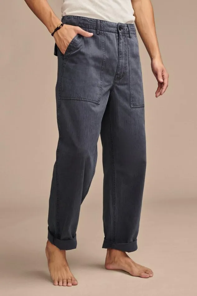 Men Lucky Brand Pants Herringbone Utility Pant Parisian Night