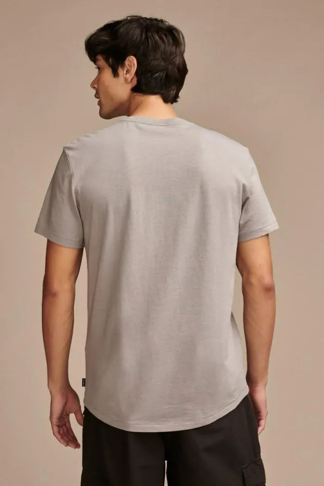 Men Lucky Brand Shirts and Tops Supima Short Sleeve Crew Frost Grey