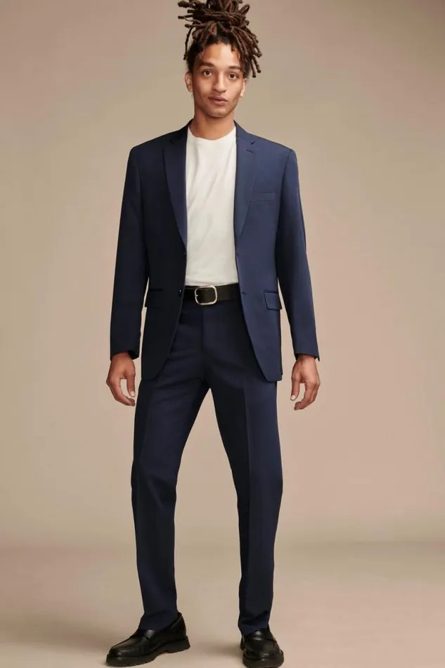 Men Lucky Brand Suit Separates Suit Separate 4 Way Stretch Pant Dark Blue