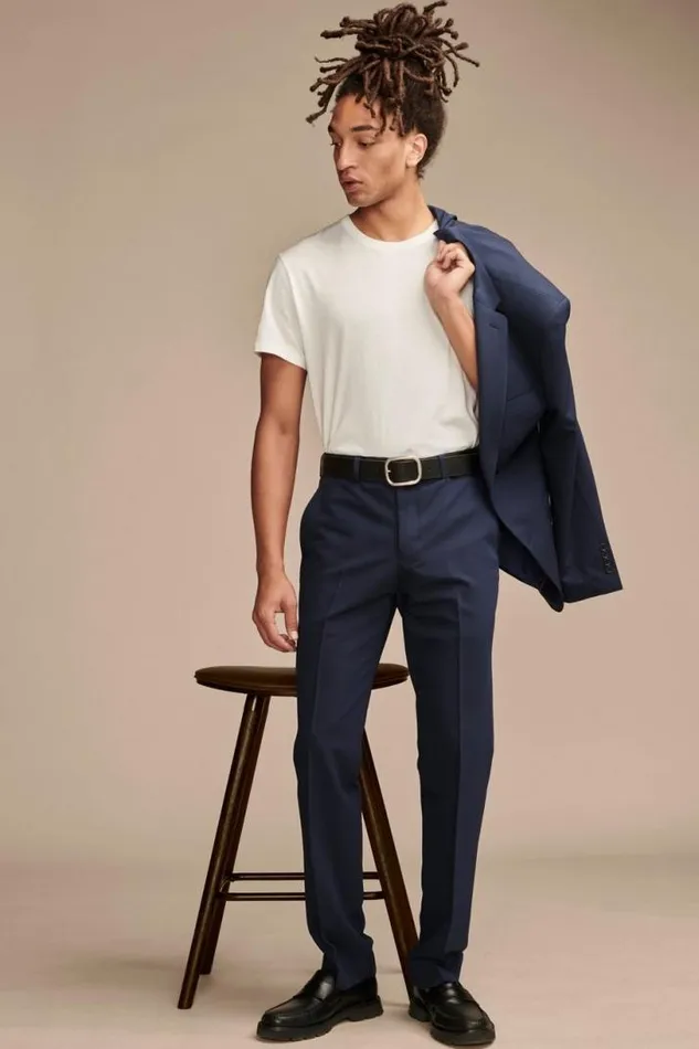 Men Lucky Brand Suit Separates Suit Separate 4 Way Stretch Pant Dark Blue