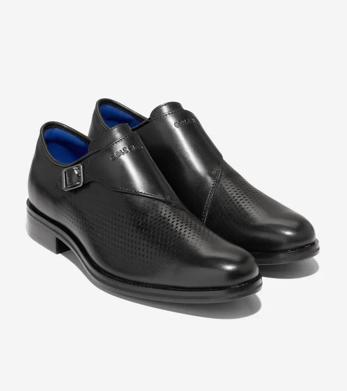 Men Men039s Washington Grand Laser Monk Strap Black Cole Haan Loafers and Drivers Men Men039s Washington Grand Laser Monk Strap Black Cole Haan Loafers and Drivers