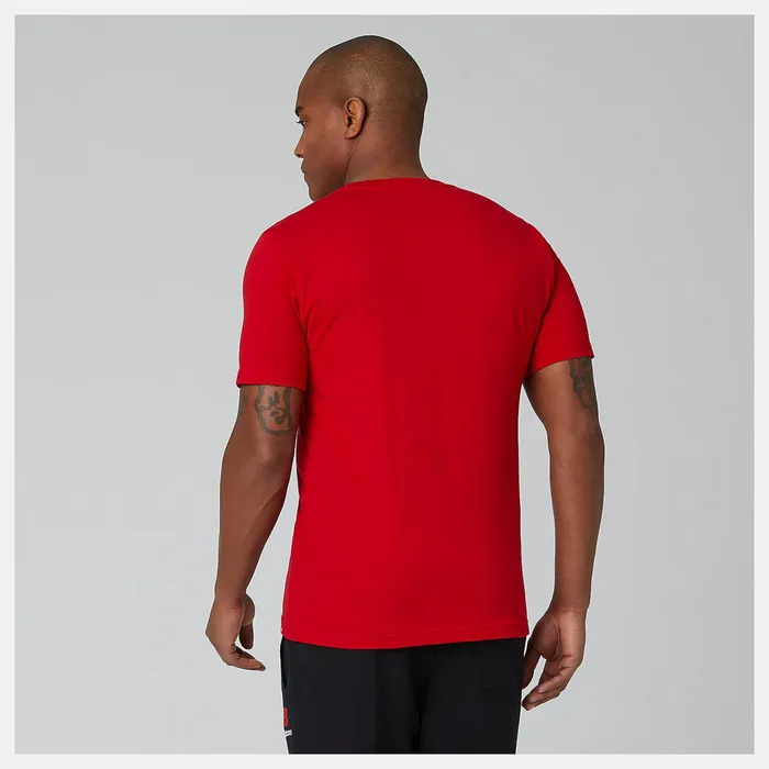 Men NB Essentials Stacked Logo Tee Team Red Inline New Balance Shirts Men NB Essentials Stacked Logo Tee Team Red Inline New Balance Shirts