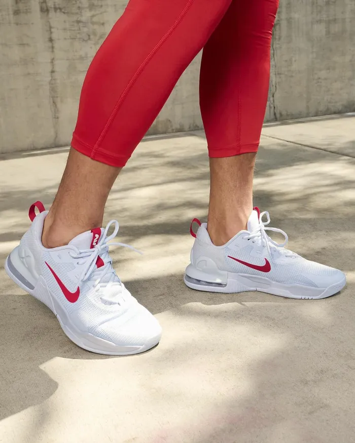 Men Nike All Shoes Air Max Alpha Trainer 5 Football Greypure Platinumwhiteuniversity Red