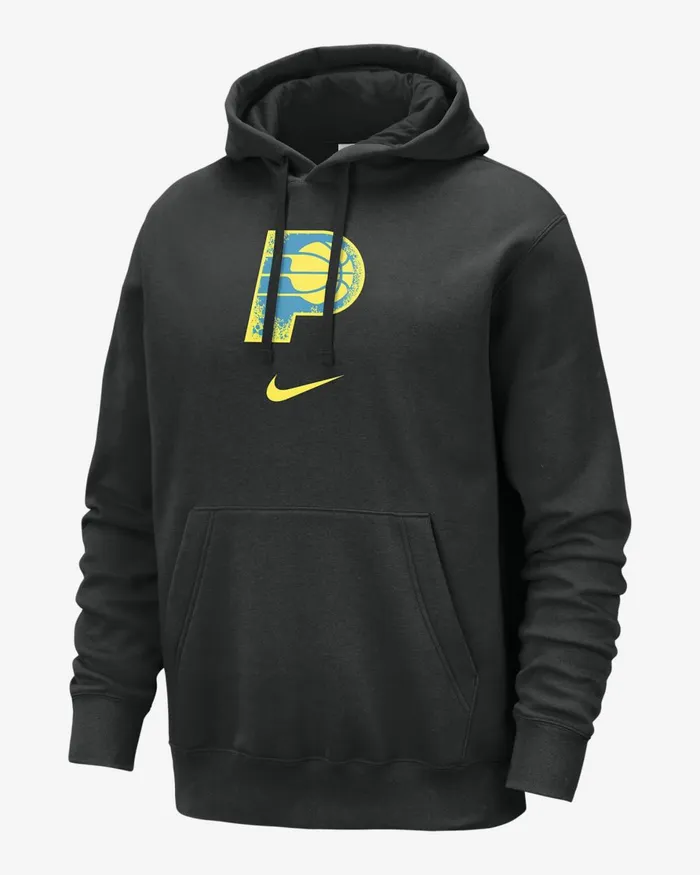 Men Nike Hoodies And Sweatshirts Indiana Pacers Club Fleece City Edition Black