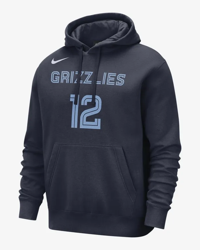Men Nike Hoodies And Sweatshirts Memphis Grizzlies Club College Navy