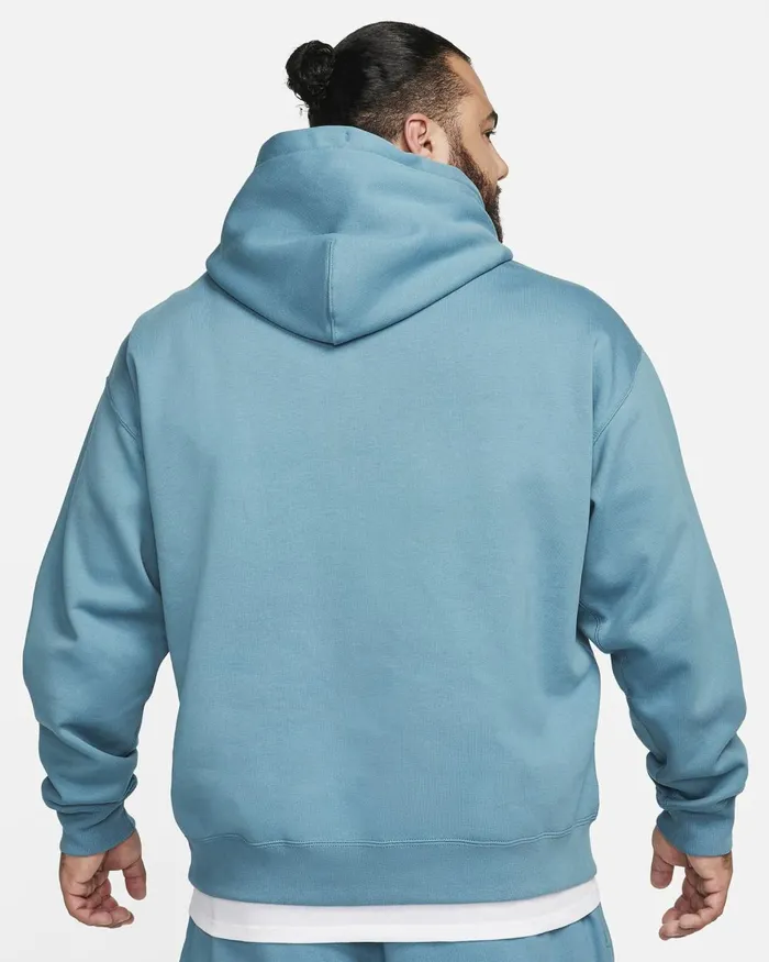 Men Nike Hoodies And Sweatshirts Solo Swoosh Noise Aquawhite