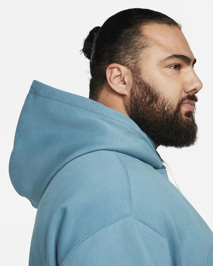 Men Nike Hoodies And Sweatshirts Solo Swoosh Noise Aquawhite
