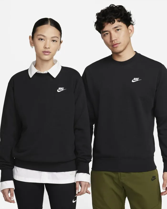 Men Nike Hoodies And Sweatshirts Sportswear Club Blackwhite