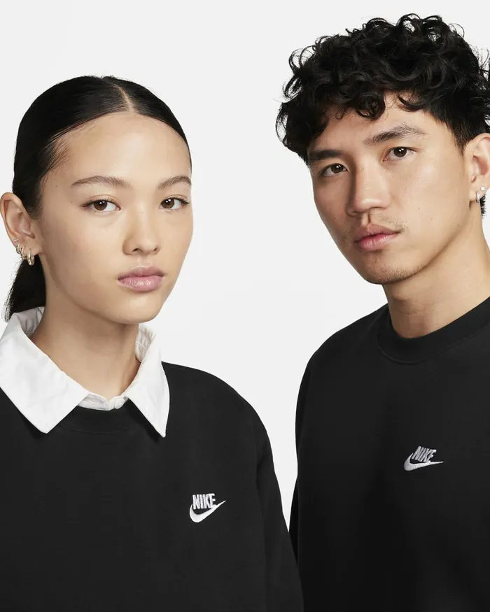Men Nike Hoodies And Sweatshirts Sportswear Club Blackwhite