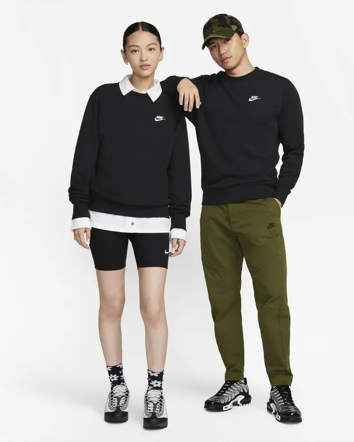 Men Nike Hoodies And Sweatshirts Sportswear Club Blackwhite