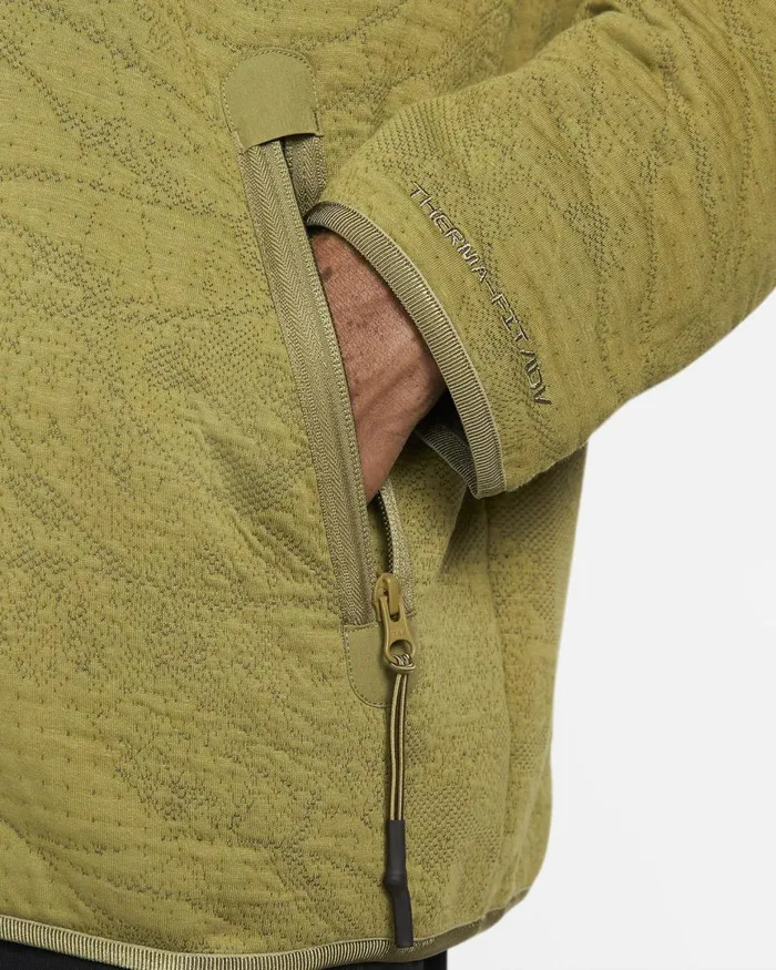 Men Nike Hoodies And Sweatshirts Sportswear ThermaFIT ADV Tech Pack Pilgrimcargo Khakimedium Olive