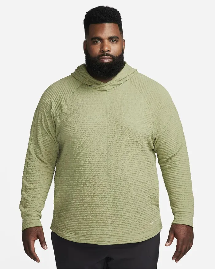 Men Nike Hoodies And Sweatshirts Yoga Oil Greenoil Green