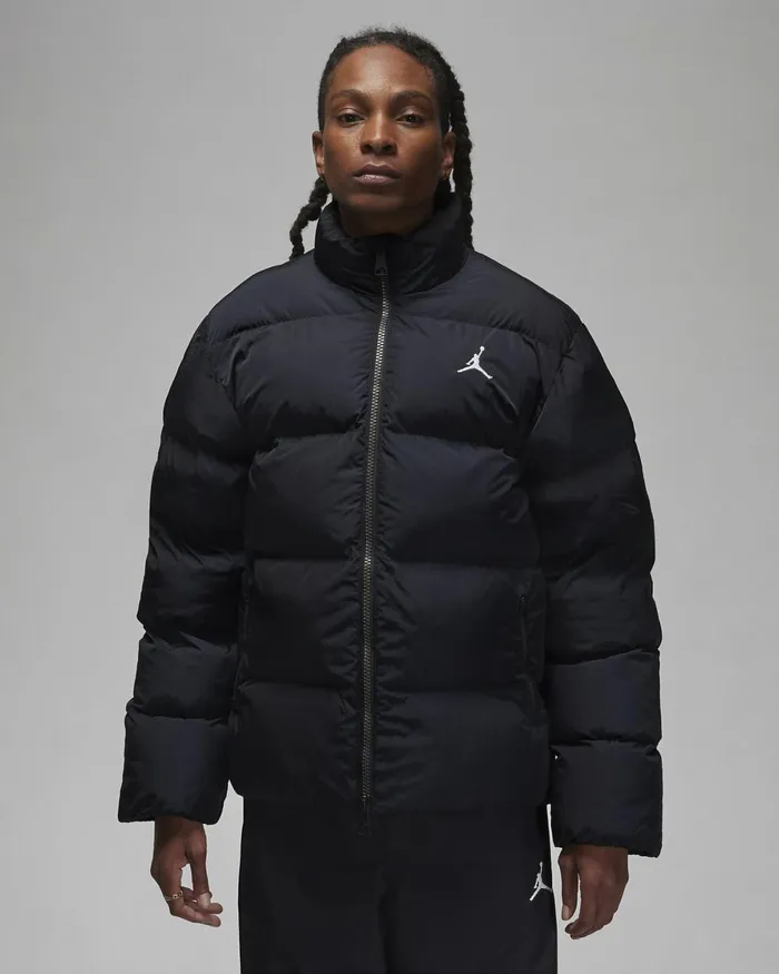 Men Nike Jackets Jordan Essentials Blackwhite
