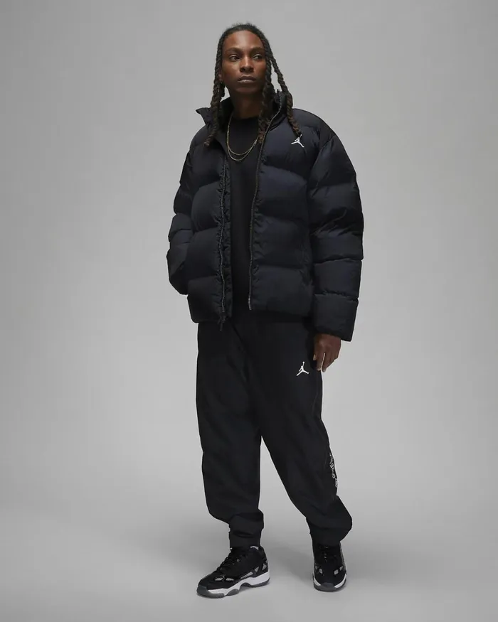 Men Nike Jackets Jordan Essentials Blackwhite