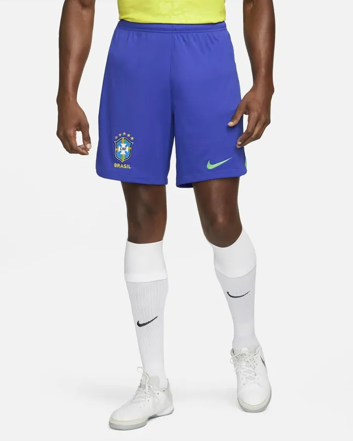 Men Nike Shorts Brazil 202223 Stadium Home Paramount Bluegreen Sparkgreen Spark