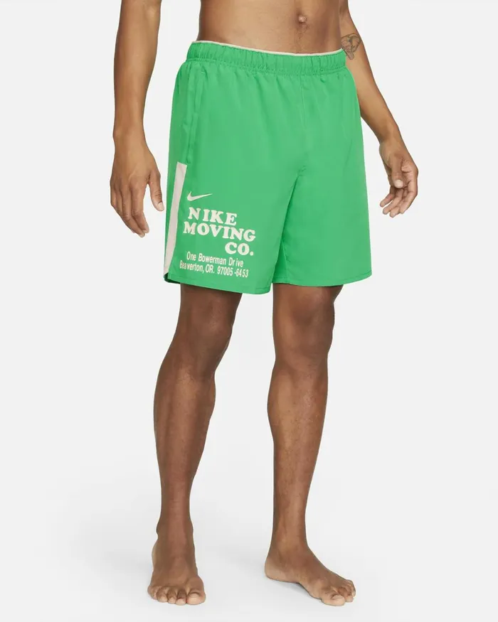 Men Nike Shorts DriFIT Challenger Stadium Greensand Driftblackcoconut Milk
