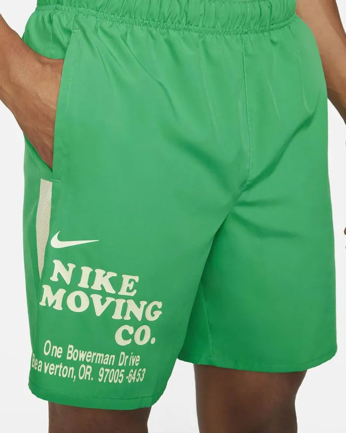 Men Nike Shorts DriFIT Challenger Stadium Greensand Driftblackcoconut Milk