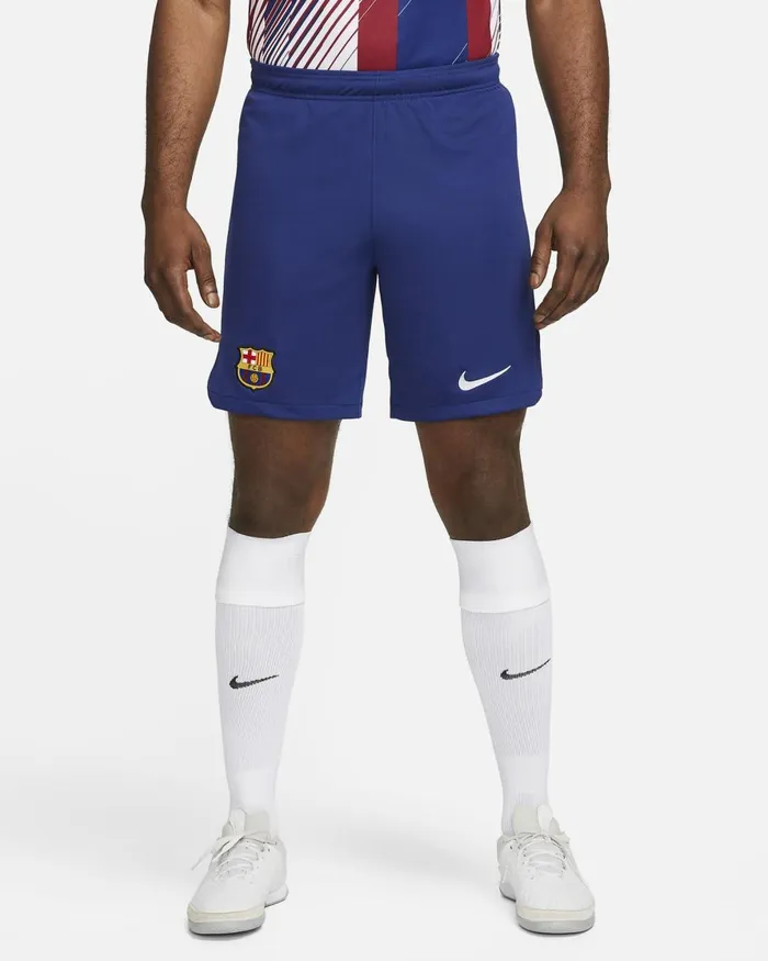 Men Nike Shorts FC Barcelona 202324 Stadium Home Deep Royal Bluewhite