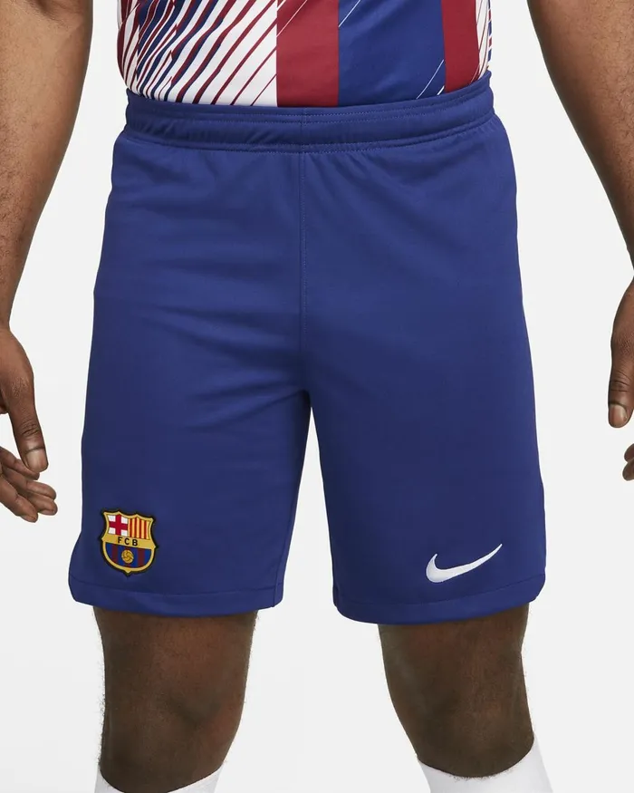 Men Nike Shorts FC Barcelona 202324 Stadium Home Deep Royal Bluewhite