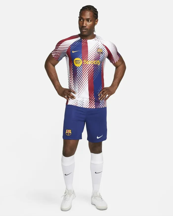 Men Nike Shorts FC Barcelona 202324 Stadium Home Deep Royal Bluewhite