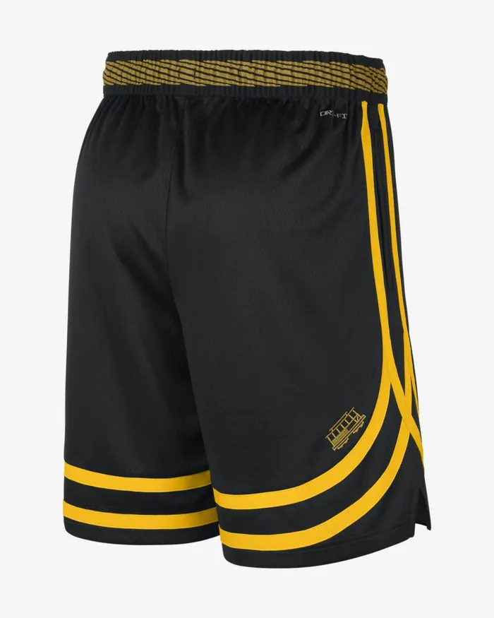 Men Nike Shorts Golden State Warriors 202324 City Edition Blackochre
