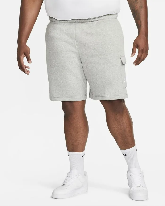 Men Nike Shorts Sportswear Club Dark Grey Heathermatte Silverwhite