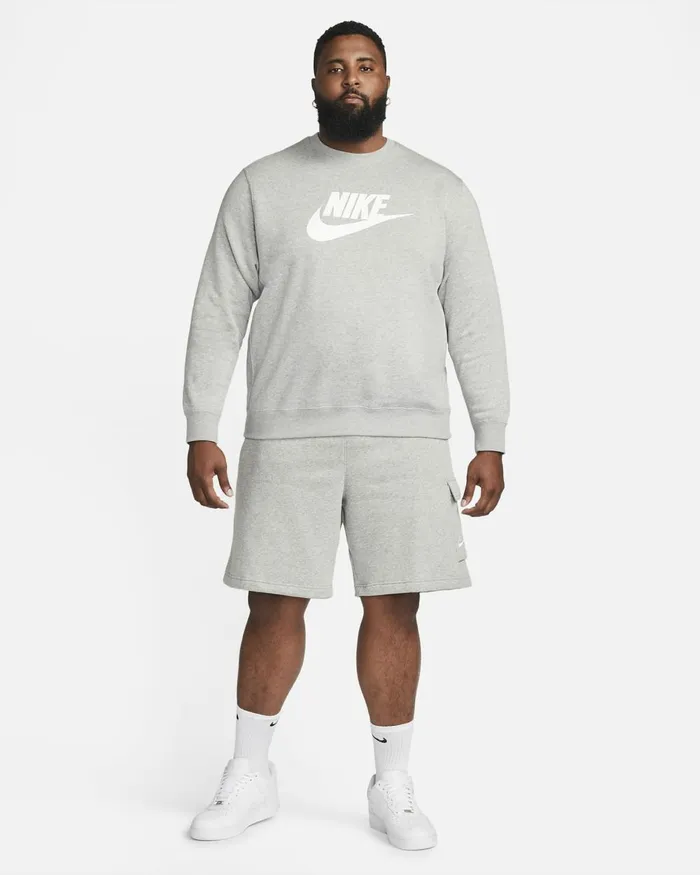Men Nike Shorts Sportswear Club Dark Grey Heathermatte Silverwhite
